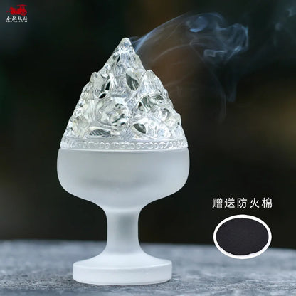 Coloured glaze incense burner Boshan furnace Incense burner household incense sandalwood agarwood Zen ornament