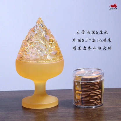 Coloured glaze incense burner Boshan furnace Incense burner household incense sandalwood agarwood Zen ornament