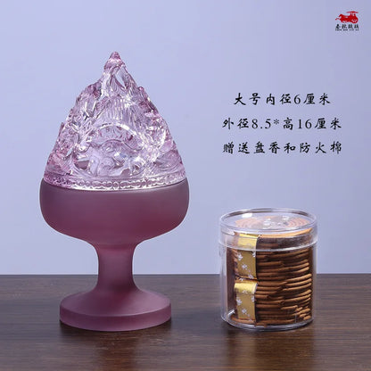 Coloured glaze incense burner Boshan furnace Incense burner household incense sandalwood agarwood Zen ornament