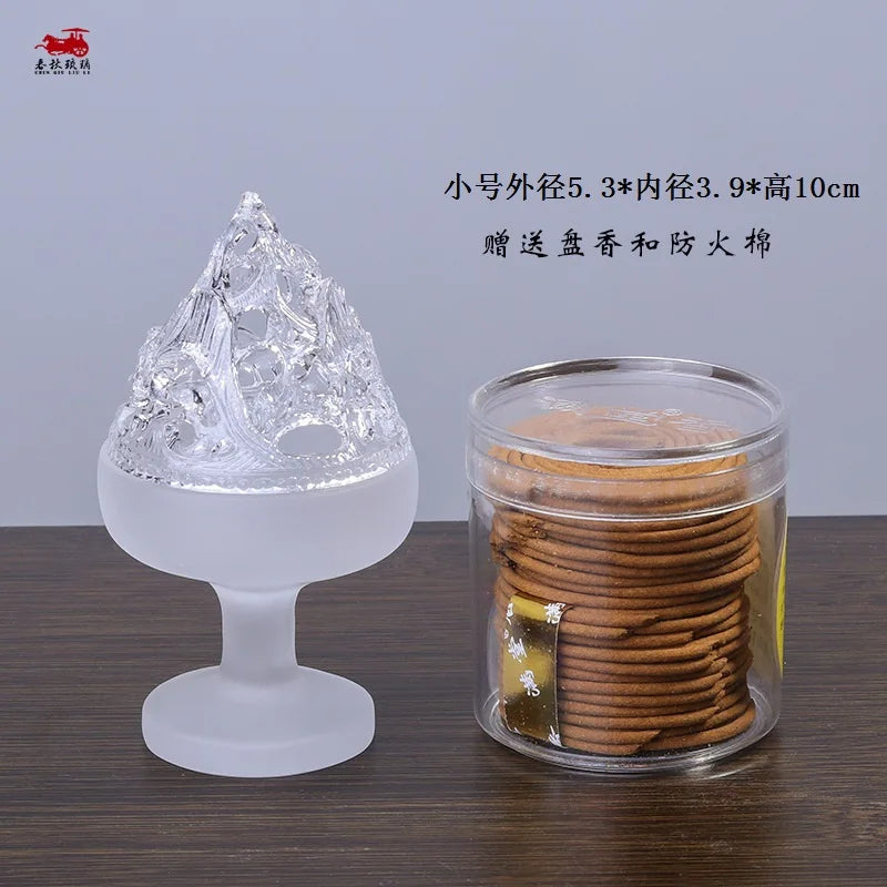 Coloured glaze incense burner Boshan furnace Incense burner household incense sandalwood agarwood Zen ornament