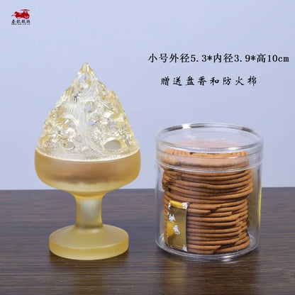 Coloured glaze incense burner Boshan furnace Incense burner household incense sandalwood agarwood Zen ornament