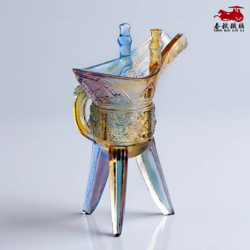 Coloured glaze jazz antique wine glass classical wine bottle ornament crafts gift