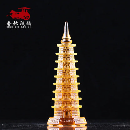 Coloured glaze nine-story Wenchang Pagoda Must-have gifts for students benefit your studies eager to read successful career