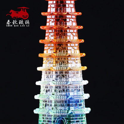Coloured glaze nine-story Wenchang Pagoda Must-have gifts for students benefit your studies eager to read successful career