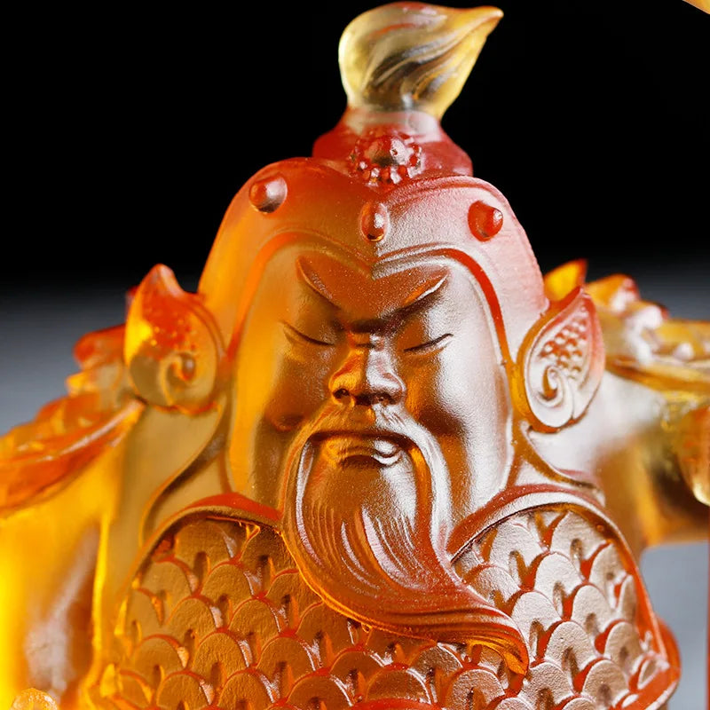 Coloured glaze products Humph Second General door god Buddha statue crafts Gift home worship