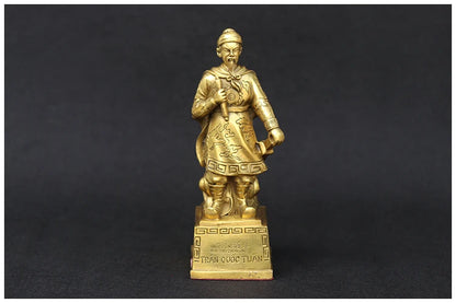 Company SHOP OFFICE home GOOD Mascot Protection-Vietnam Hero Chen Xing Dao Tran Hung Dao brass portrait statue