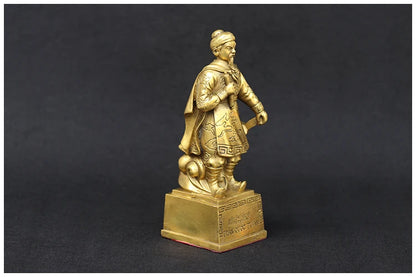 Company SHOP OFFICE home GOOD Mascot Protection-Vietnam Hero Chen Xing Dao Tran Hung Dao brass portrait statue