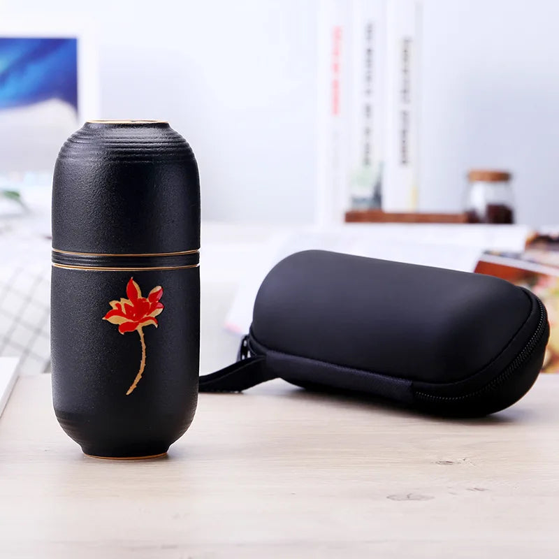 Concentric Cup Portable teaware sets ceramic kung fu travel tea set Japanese style mug cup outdoor teapot ceremony kettle