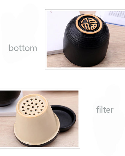 Concentric Cup Portable teaware sets ceramic kung fu travel tea set Japanese style mug cup outdoor teapot ceremony kettle