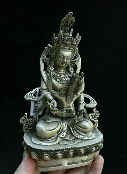 Concubine Tara Yab-Yum Buddha happiness angel Mandkesvara tibet Silver statues