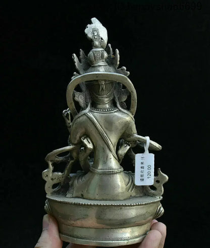 Concubine Tara Yab-Yum Buddha happiness angel Mandkesvara tibet Silver statues