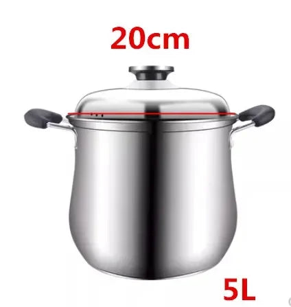 Cooking pot household induction cooker Stainless steel soup pot Special for large capacity Meat pot Stewed chicken soup hot pot