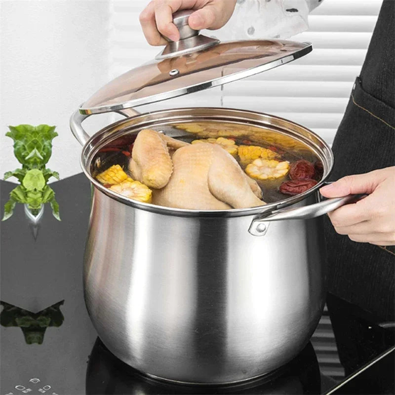 Cooking pot household induction cooker Stainless steel soup pot Special for large capacity Meat pot Stewed chicken soup hot pot