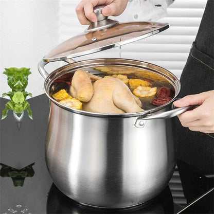 Cooking pot household induction cooker Stainless steel soup pot Special for large capacity Meat pot Stewed chicken soup hot pot