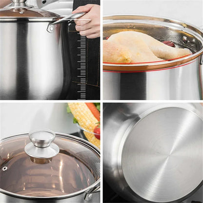 Cooking pot household induction cooker Stainless steel soup pot Special for large capacity Meat pot Stewed chicken soup hot pot