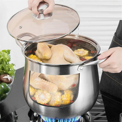 Cooking pot household induction cooker Stainless steel soup pot Special for large capacity Meat pot Stewed chicken soup hot pot