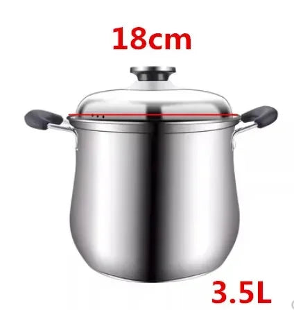 Cooking pot household induction cooker Stainless steel soup pot Special for large capacity Meat pot Stewed chicken soup hot pot
