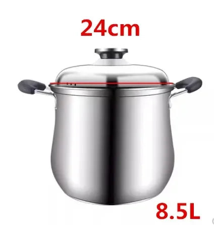Cooking pot household induction cooker Stainless steel soup pot Special for large capacity Meat pot Stewed chicken soup hot pot