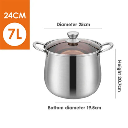 Cooking pot household induction cooker Stainless steel soup pot Special for large capacity Meat pot Stewed chicken soup hot pot