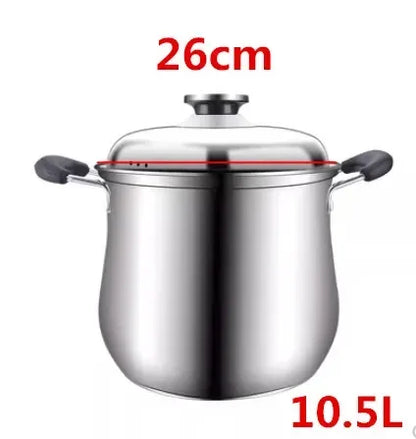 Cooking pot household induction cooker Stainless steel soup pot Special for large capacity Meat pot Stewed chicken soup hot pot
