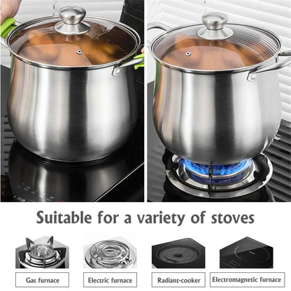 Cooking pot household induction cooker Stainless steel soup pot Special for large capacity Meat pot Stewed chicken soup hot pot