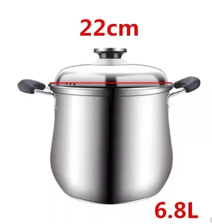 Cooking pot household induction cooker Stainless steel soup pot Special for large capacity Meat pot Stewed chicken soup hot pot