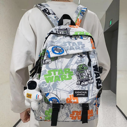 Cool Boy Girl Waterproof Travel Graffiti Book Bag Men Women Fashion Printing Lady College Backpack Female Laptop Male School Bag