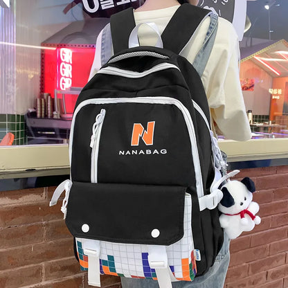 Cool Fashion Female Travel Large Capacity College Backpack Girl Kawaii Nylon Leisure Backpack Ladies Cute Book Women Laptop Bags