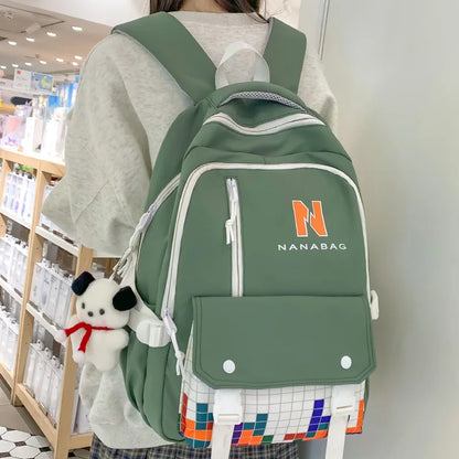 Cool Fashion Female Travel Large Capacity College Backpack Girl Kawaii Nylon Leisure Backpack Ladies Cute Book Women Laptop Bags