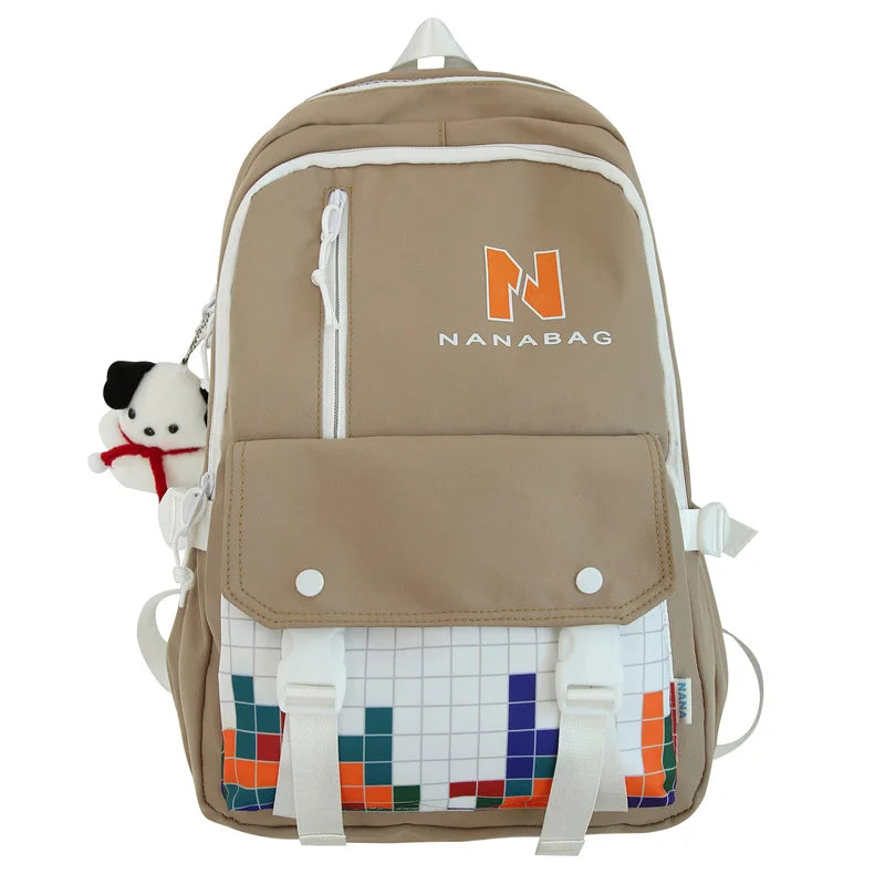 Cool Fashion Female Travel Large Capacity College Backpack Girl Kawaii Nylon Leisure Backpack Ladies Cute Book Women Laptop Bags