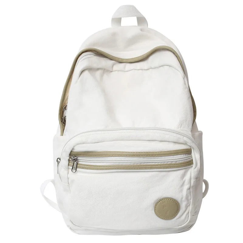 Cool Female Canvas Brown Student Bag Fashion Girl Travel Book Backpack Women School Laptop Bags New Lady College Backpack Trendy