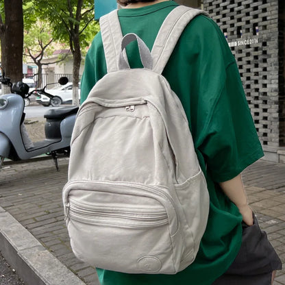 Cool Female Canvas Brown Student Bag Fashion Girl Travel Book Backpack Women School Laptop Bags New Lady College Backpack Trendy