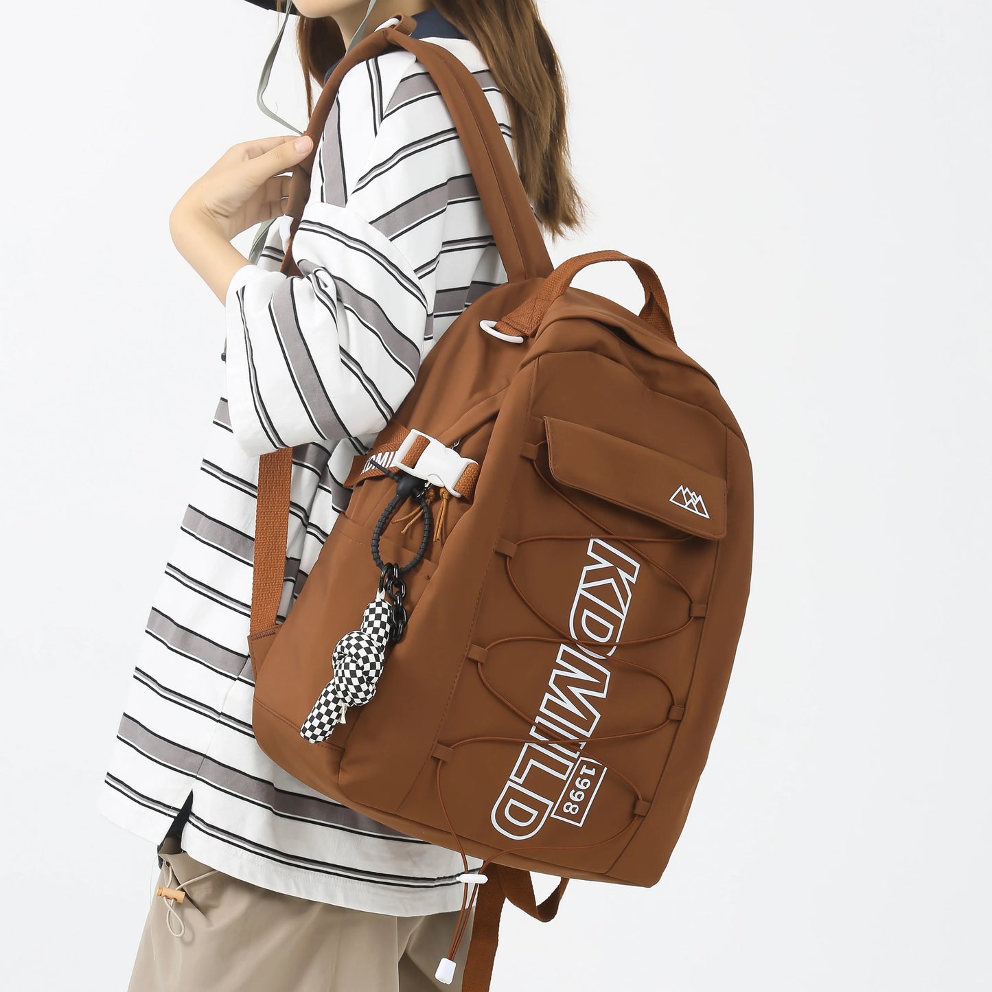 Cool Female Cross Rope Laptop College Backpack Fashion Girl Travel School Bag Women Nylon Student Backpack Lady Leisure Book Bag