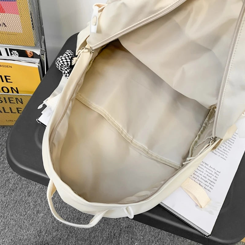 Cool Female Cross Rope Laptop College Backpack Fashion Girl Travel School Bag Women Nylon Student Backpack Lady Leisure Book Bag