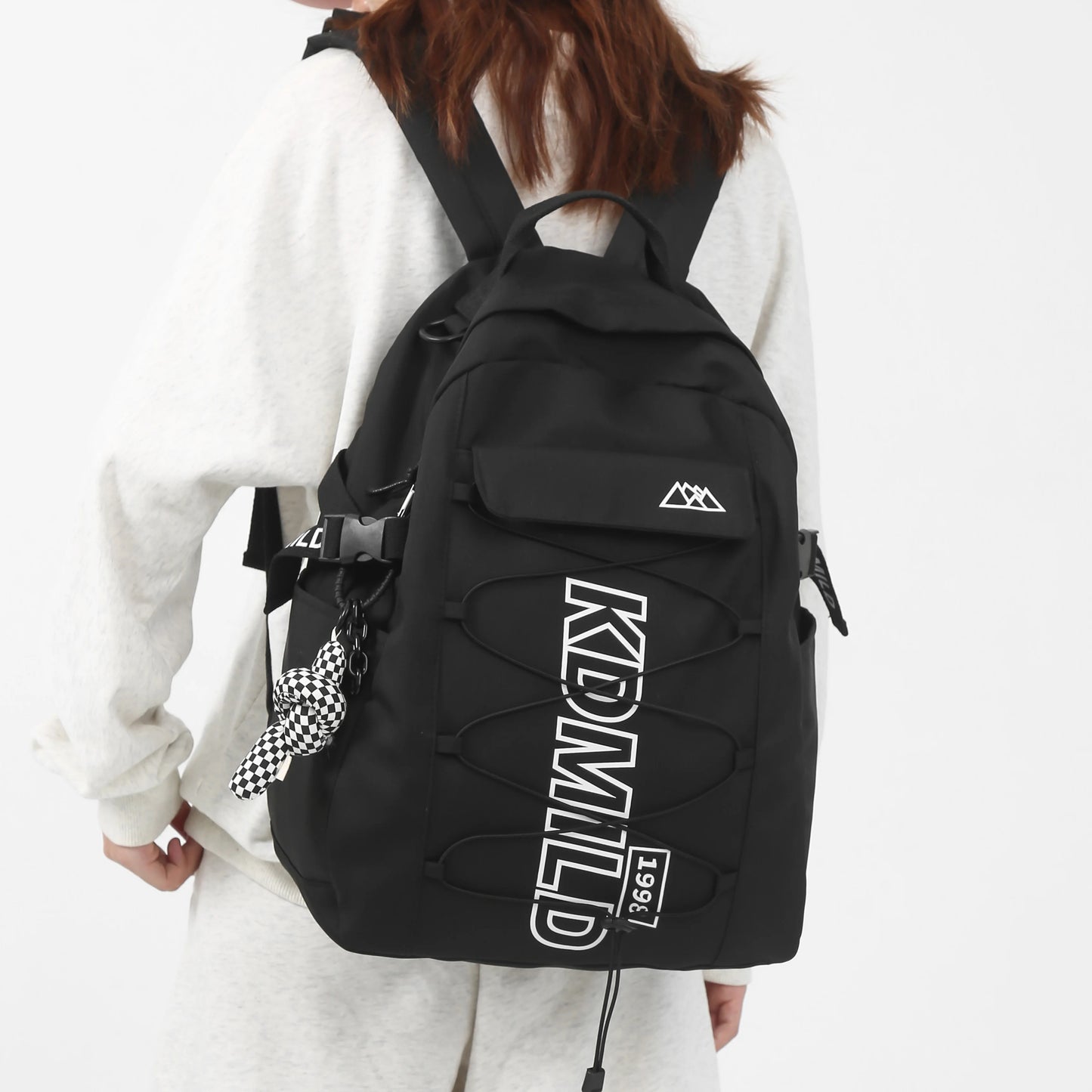 Cool Female Cross Rope Laptop College Backpack Fashion Girl Travel School Bag Women Nylon Student Backpack Lady Leisure Book Bag