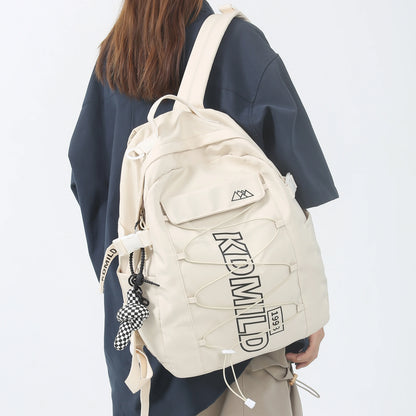 Cool Female Cross Rope Laptop College Backpack Fashion Girl Travel School Bag Women Nylon Student Backpack Lady Leisure Book Bag