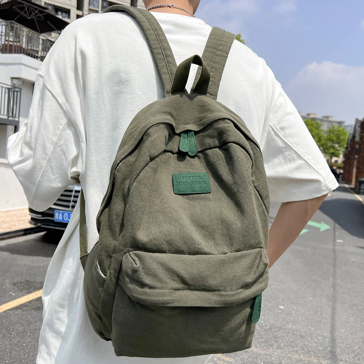 Cool Female Male Canvas White Student Book Bag Girl Boy Travel School Bags Trendy Men Lady Laptop College Women Backpack Fashion