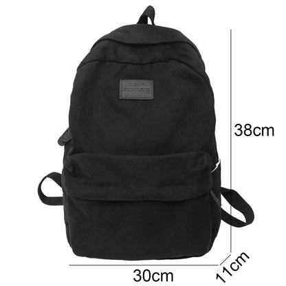 Cool Female Male Canvas White Student Book Bag Girl Boy Travel School Bags Trendy Men Lady Laptop College Women Backpack Fashion