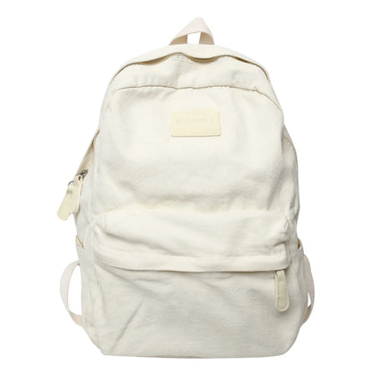 Cool Female Male Canvas White Student Book Bag Girl Boy Travel School Bags Trendy Men Lady Laptop College Women Backpack Fashion
