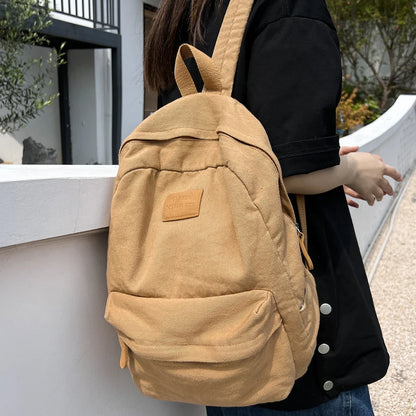 Cool Female Male Canvas White Student Book Bag Girl Boy Travel School Bags Trendy Men Lady Laptop College Women Backpack Fashion