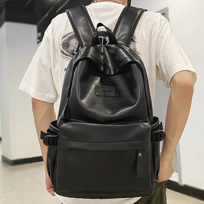 Cool Female Male Fashion PU Waterproof College Backpack Men Women School Bag Trendy Travel Girl Boy Book Ladies Student Bags New