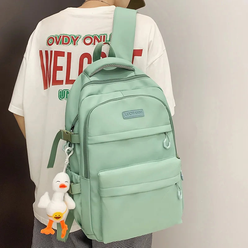 Cool Female Male High Capacity College Backpack Girl Boy School Bag Lady Men Laptop Student Packet Fashion Women Travel Book Bag
