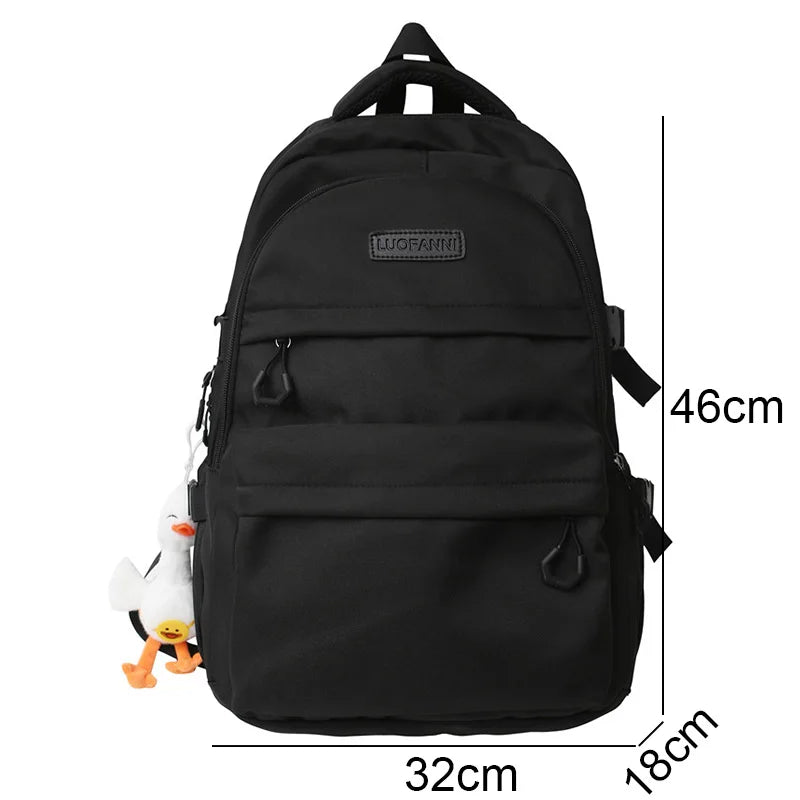 Cool Female Male High Capacity College Backpack Girl Boy School Bag Lady Men Laptop Student Packet Fashion Women Travel Book Bag