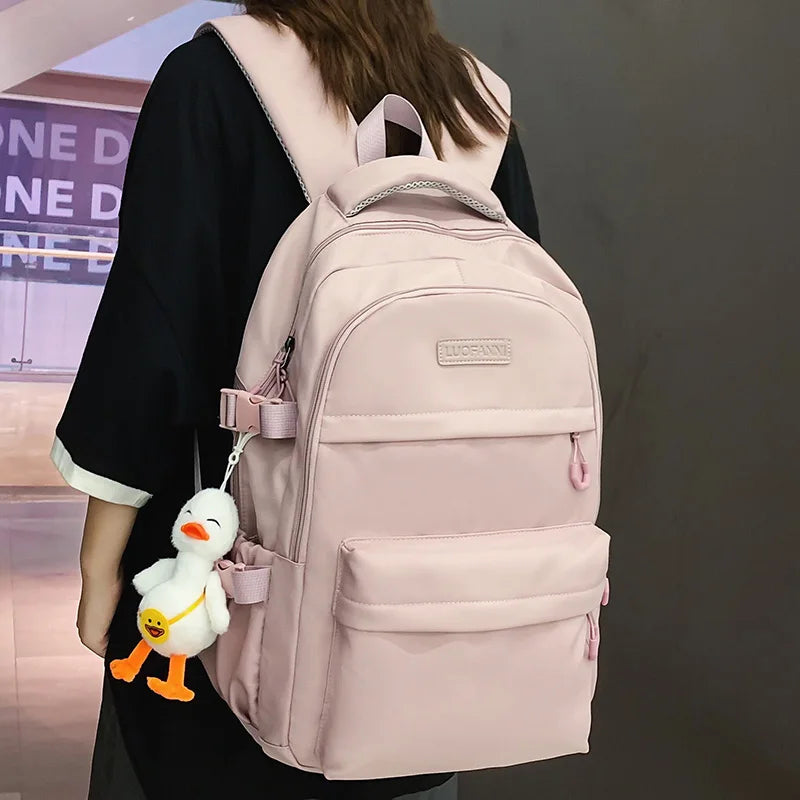 Cool Female Male High Capacity College Backpack Girl Boy School Bag Lady Men Laptop Student Packet Fashion Women Travel Book Bag