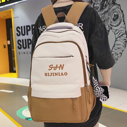 Cool Female Waterproof Book Bag New Fashion Lady Leisure Student College Backpack Girl Cute Travel School Bag Women Nylon Laptop