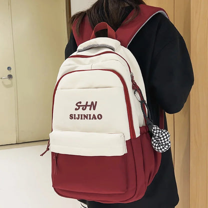 Cool Female Waterproof Book Bag New Fashion Lady Leisure Student College Backpack Girl Cute Travel School Bag Women Nylon Laptop