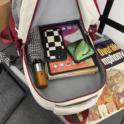 Cool Female Waterproof Book Bag New Fashion Lady Leisure Student College Backpack Girl Cute Travel School Bag Women Nylon Laptop