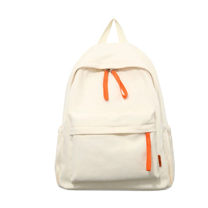 Cool Girl Boy Brown Nylon School Bag Women Solid Color Laptop College Backpack Female Leisure Travel Book Bag Ladies Men Fashion