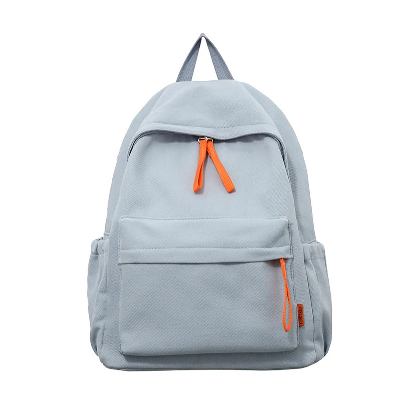 Cool Girl Boy Brown Nylon School Bag Women Solid Color Laptop College Backpack Female Leisure Travel Book Bag Ladies Men Fashion