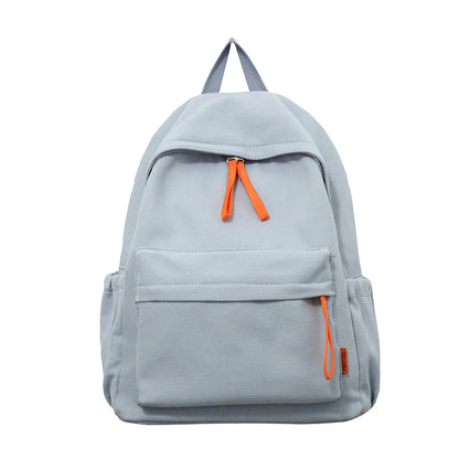 Cool Girl Boy Brown Nylon School Bag Women Solid Color Laptop College Backpack Female Leisure Travel Book Bag Ladies Men Fashion